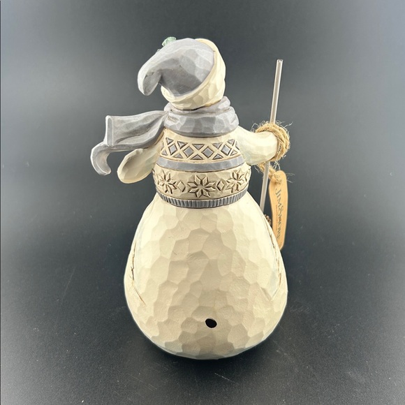 Jim Shore Heartwood Creek White Woodland Snowman with Broom figurine. - Picture 3 of 5